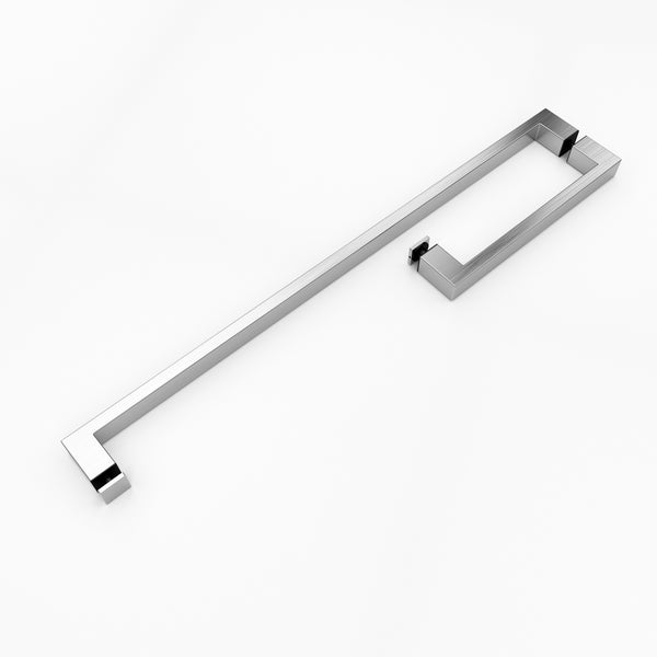 8 Inch Square Handle and 20 Inch Towel Bar Door Combination