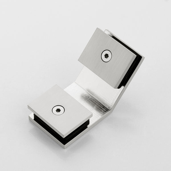 Square 135 Degree Glass-to-Glass Clamp