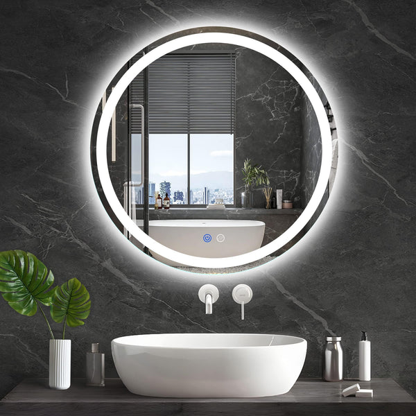 32’’ Round Led Bathroom Mirror with Lights