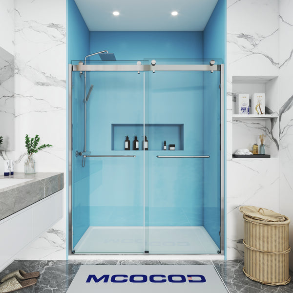 Double Sliding Semi Frameless Shower Door - DS10