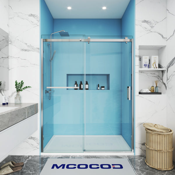 Single Sliding Semi Frameless Shower Door - SS13S