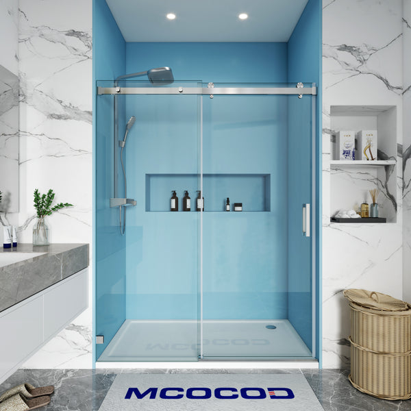 Soft-Closing Frameless Single Sliding Shower Door - SS13