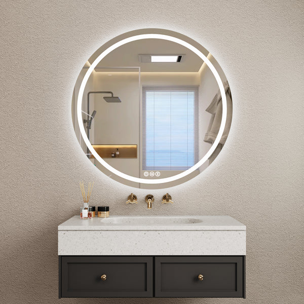 32’’ Round Led Bathroom Mirror with Lights