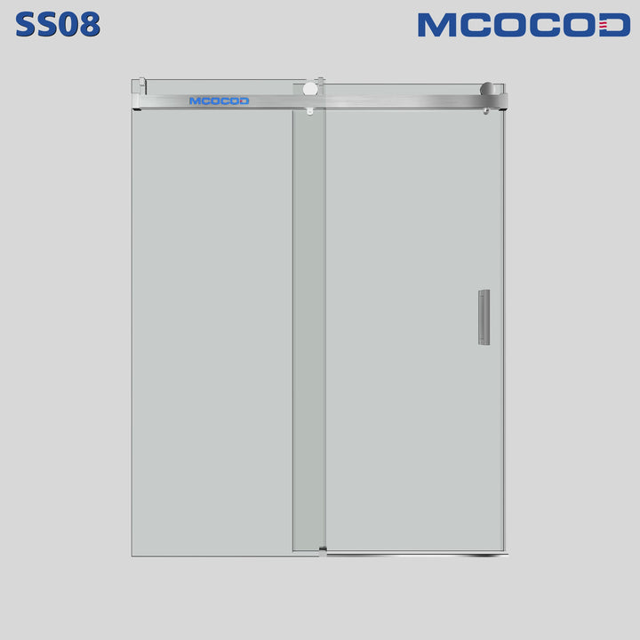 MCOCOD SS08 Bathtub Shower Doors - Soft-Closing Single Sliding Frameless Bathtub Shower Door - Product Disaplay Video