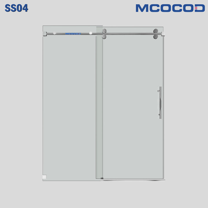 MCOCOD SS04 Bathtub Shower Doors - Single Sliding Frameless Bathtub Shower Door - Product Disaplay Video