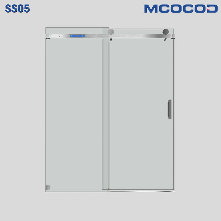 MCOCOD SS05 Bathtub Shower Doors - Single Sliding Frameless Bathtub Shower Door with - Product Disaplay Video